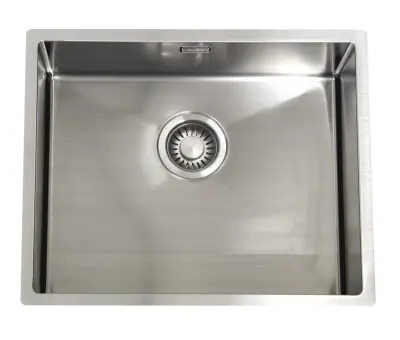 ABK Bingara Edelstahlspüle extra flach 10 cm, behindertengerecht, flach eingebaut, Unterbau und Aufsatz BIN5010FVI