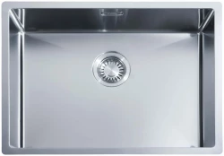 ABK Bingara Edelstahlspüle 55x40cm flächenbündig, Unterbau und aufliegend BIN55FVI