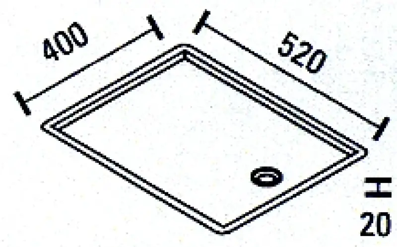 ABK Bingara Edelstahl-Geschirrabtropfer 52x40cm, flächenbündig BIN52FVI
