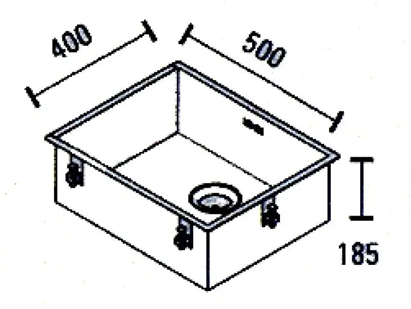 ABK Baronga Edelstahlspüle 50x40 cm flächenbündig, unter- und oberflächenmontiert BAR50FVI