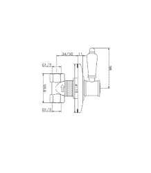 Huber Victorian Unterputz-Absperrventil Edelstahl VT0003102A
