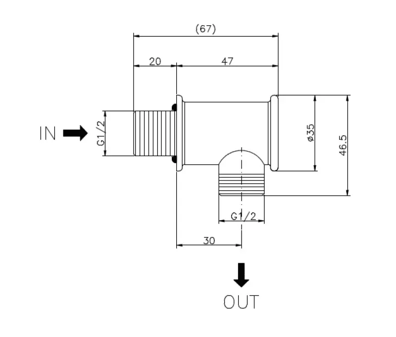 Huber Nostalgie-Wandanschlussbogen Chrom 67.04H.CR