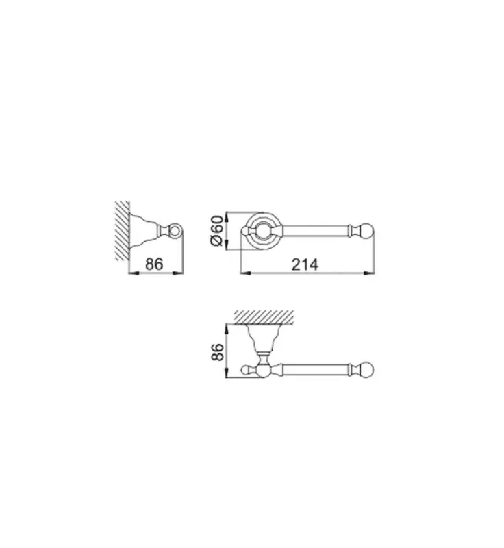Huber Croisette Classic Toilettenpapierhalter Chrom 4034.01H.CR
