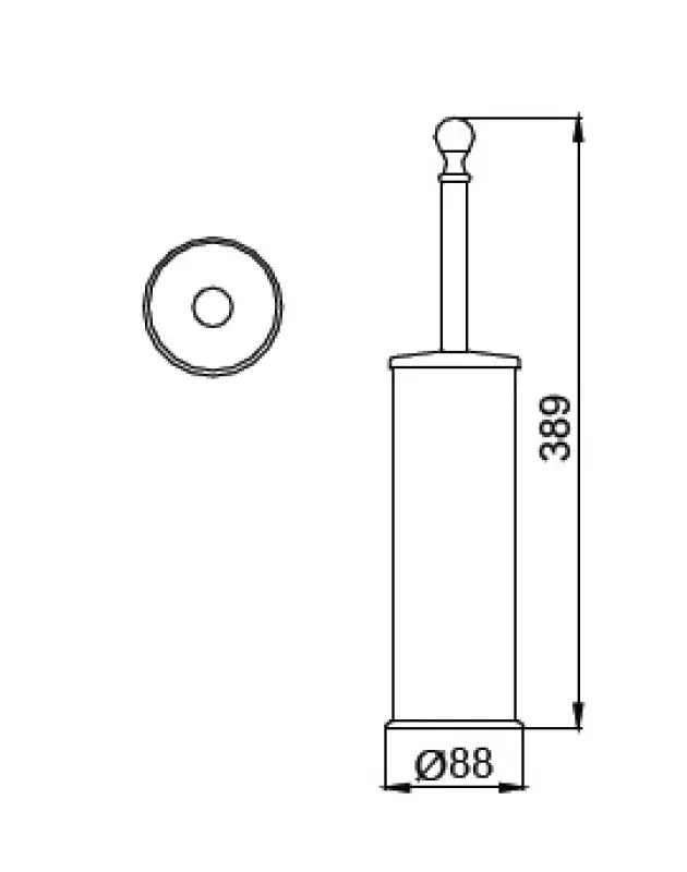 Huber Croisette Classic WC-Bürstenhalter, stehendes Modell, Chrom 4040.01H.CR