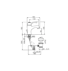 Huber Viktorian Waschtischarmatur Bronze VM00051027