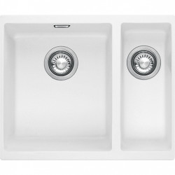 Franke Sirius 2 S2D 160 anderthalb 1,5 Kunststoff weißes Spülbecken 53,5x41cm Unterbau 125.0252.219