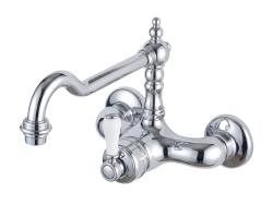 Nostalgische Küchenarmatur Hermitage R Wandarmatur Chrom 10.9021