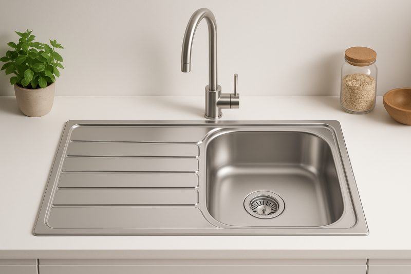 Franke Spark SKX 611 Edelstahl Küchenspüle Oberflächen-Einbau mit Abtropffläche 86x50cm 101.0464.337