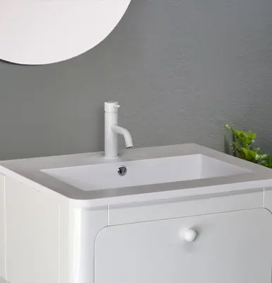 Waterevolution Flow Waschtischarmatur mattweiß T110BR