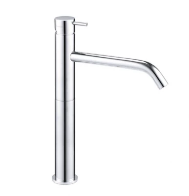 Waterevolution Flow Waschtischarmatur mit hohem Auslauf für Waschbecken, inkl. Click-Plug, Chrom T11501