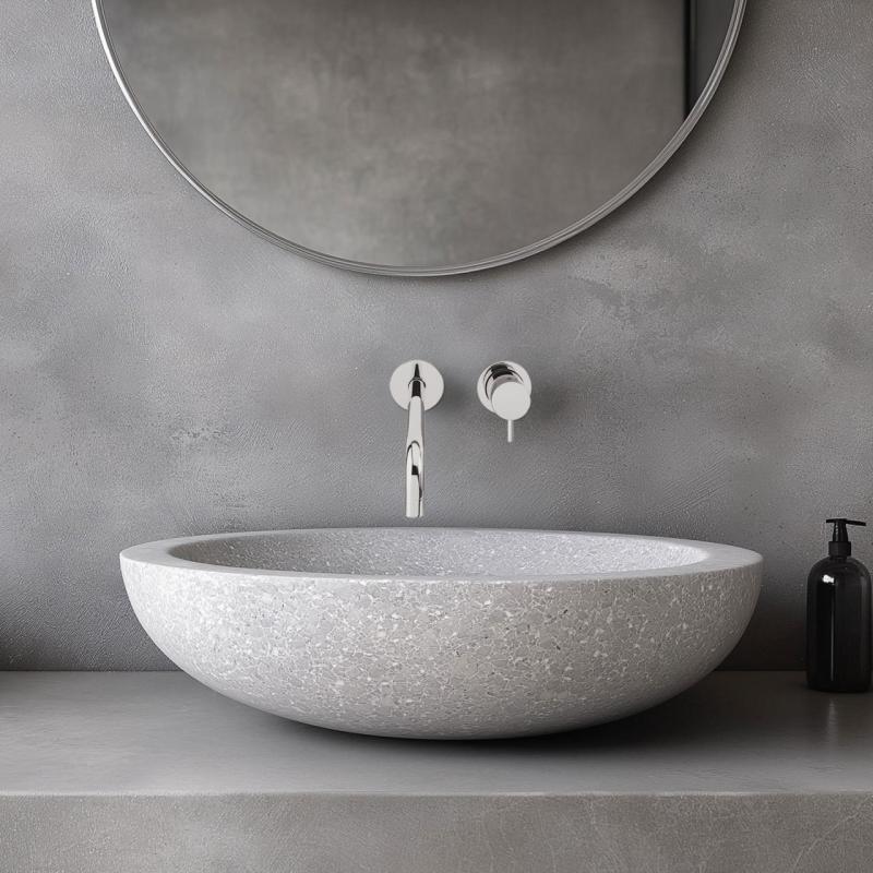 Waterevolution Flow Einbau-Waschtischarmatur Chrom mit Auslauf 25 cm T116B01-25