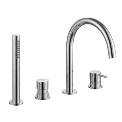 Waterevolution Flow 4-Loch-Wannenbatterie für Wannenrandmontage Chrom T13801