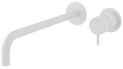 Waterevolution Flow built-in washbasin tap matt white with spout 25cm T116BBR-25