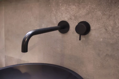 Waterevolution Flow Einbau-Waschtischarmatur matt schwarz mit Auslauf 25 cm T116BPR-25