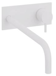 Waterevolution Flow Consealed washbasin monobloc mixer with 25cm spout, easy box and automatic stop & go valve, built-in + external parts White T1161BBR-25