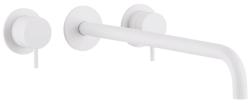 Waterevolution Flow 3-hole built-in sink faucet matt white with spout 25 T1163FBR-25
