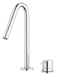 Waterevolution Flow 2-Loch Waschtischarmatur Chrom mit kleinem 120mm V-Auslauf T1121V01
