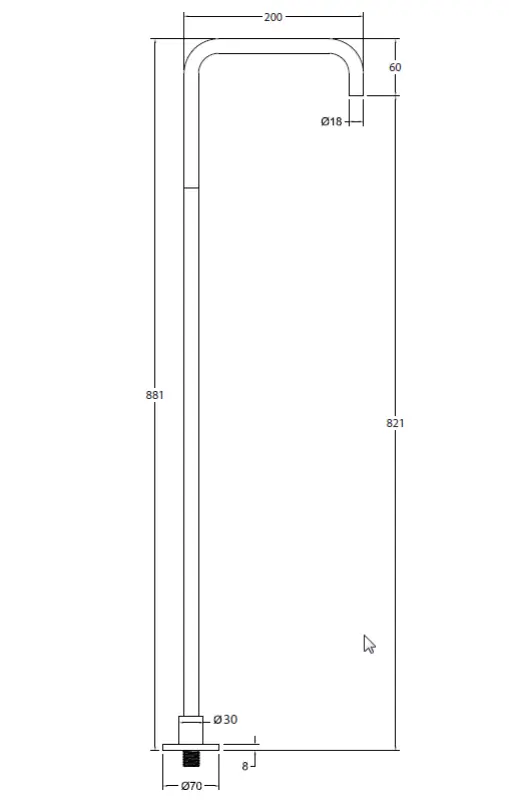 Waterevolution Flow Freistehende Waschtischarmatur Auslauf Mattschwarz T1.676.PR