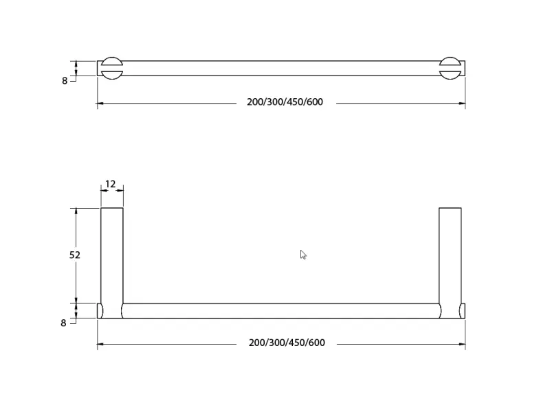 Waterevolution S22 Handtuchhalter 60 cm Edelstahl A413IE