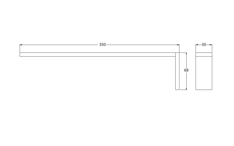 Waterevolution Deep Handtuchhalter 35cm Edelstahl A215IE