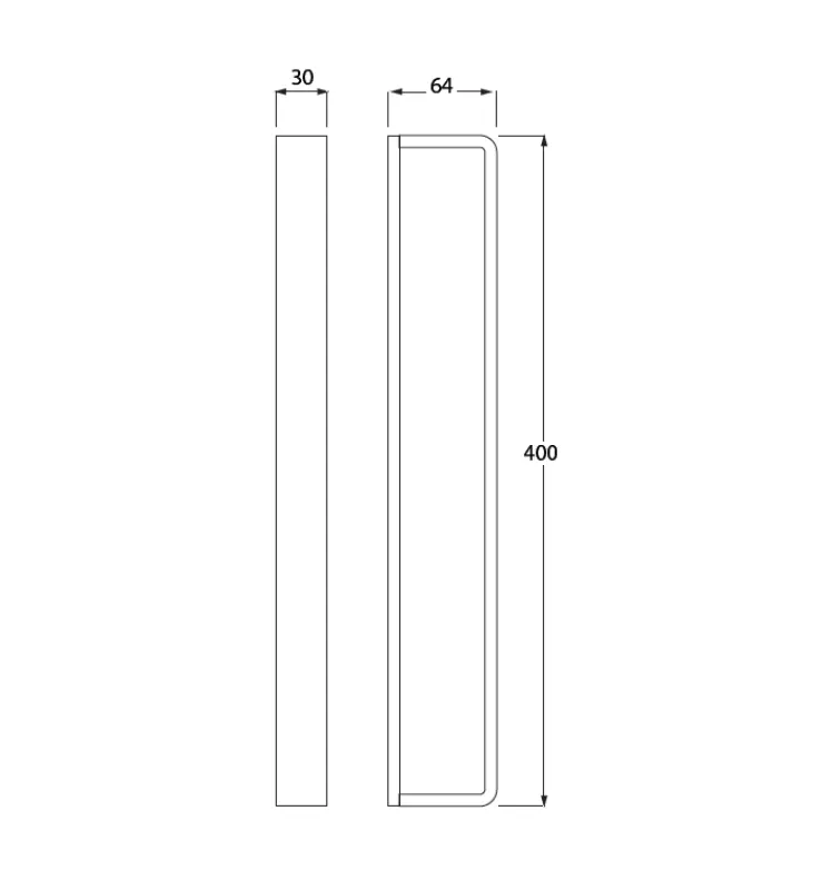 Waterevolution Deep vertikaler Handtuchhalter 40cm matt weiß A216BR