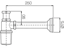 PB classic Becher-Siphon, Metall Gold 508GO
