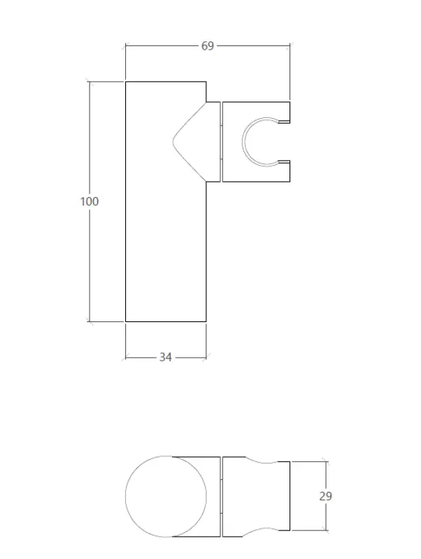 Waterevolution Flow verstellbarer Handbrausehalter, Chrom T162301