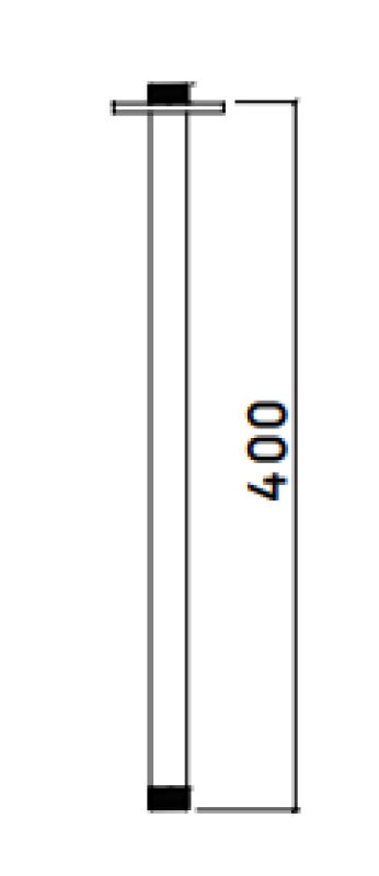 Waterevolution Flow Deckenhalterung 40cm matt Weiß T164540BR