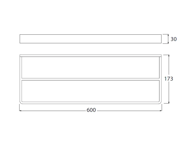 Waterevolution Deep Doppel-Handtuchhalter 60 cm Edelstahl A212DIE