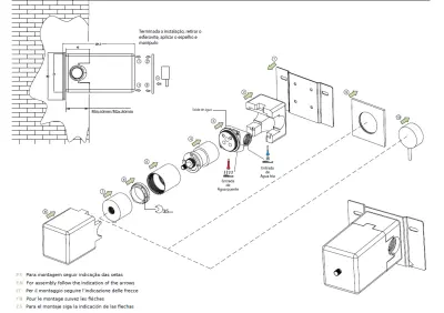 Waterevolution Flow Einbau-Duschthermostat aus massivem Edelstahl mit runder Rosette T142TBIE 1208816582