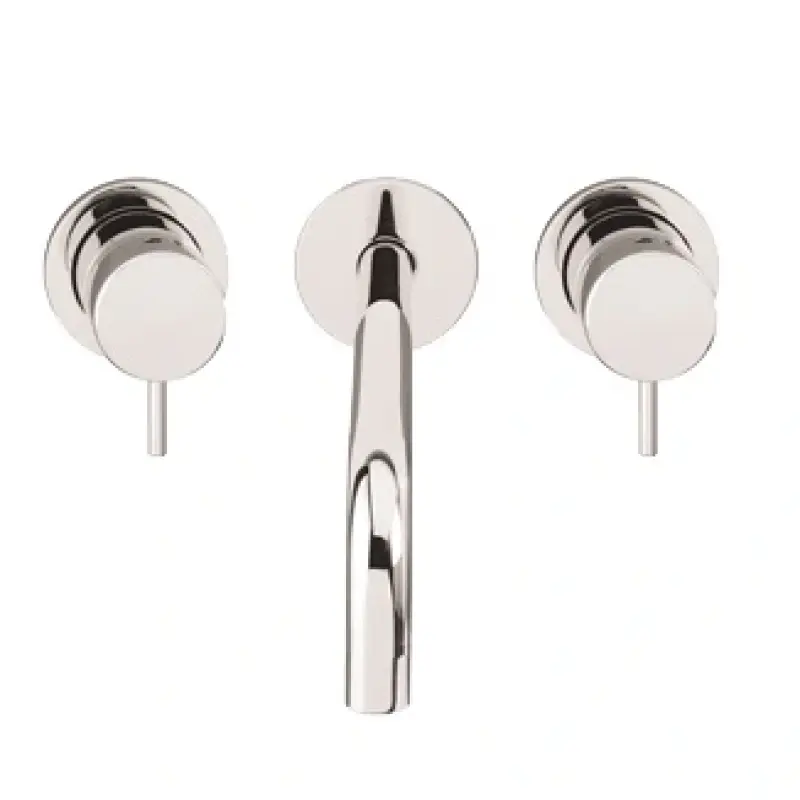 Waterevolution Flow 3-Loch-Einbau-Waschtischarmatur Chrom mit Auslauf 21 cm T1163F01-21