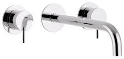 Waterevolution Flow 3-Loch-Einbau-Waschtischarmatur Chrom mit Auslauf 15 cm T1163F01-15