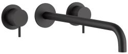 Waterevolution Flow 3-Loch-Unterputz-Waschtischarmatur Schwarz matt, mit Auslauf 21cm T1163FPR-21