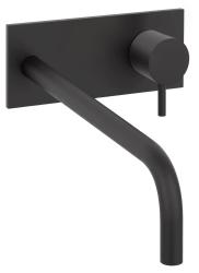 Waterevolution Flow Unterputz-Waschtischbatterie mit Abdeckplatte, Mattschwarz, Auslauf 21cm T1161BPR-2