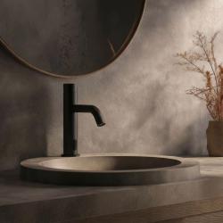 Waterevolution Flow elektronische Waschtischarmatur Infrarot, batteriebetrieben, Mattschwarz T110EBPR