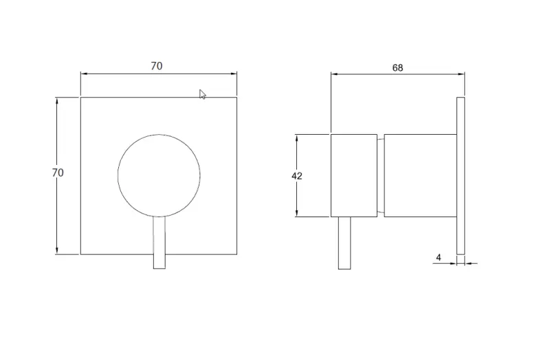 Waterevolution Flow Unterputz 2-Wege-Umsteller runde Rosette matt Weiß T1482SBR