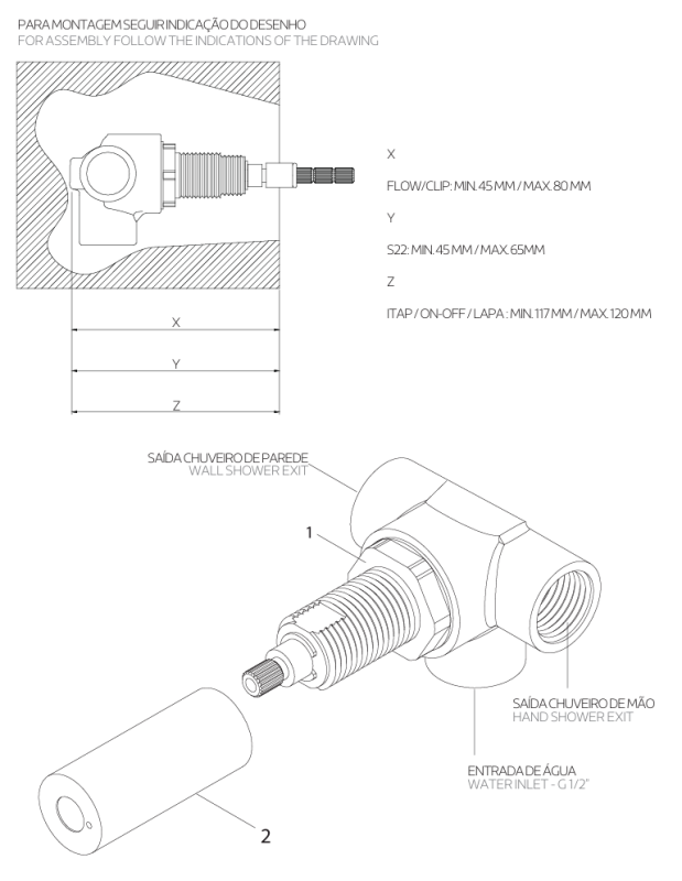 Waterevolution Flow Unterputz-Duschthermostat mit 2 Ausgängen komplett aus Edelstahl 1208852642