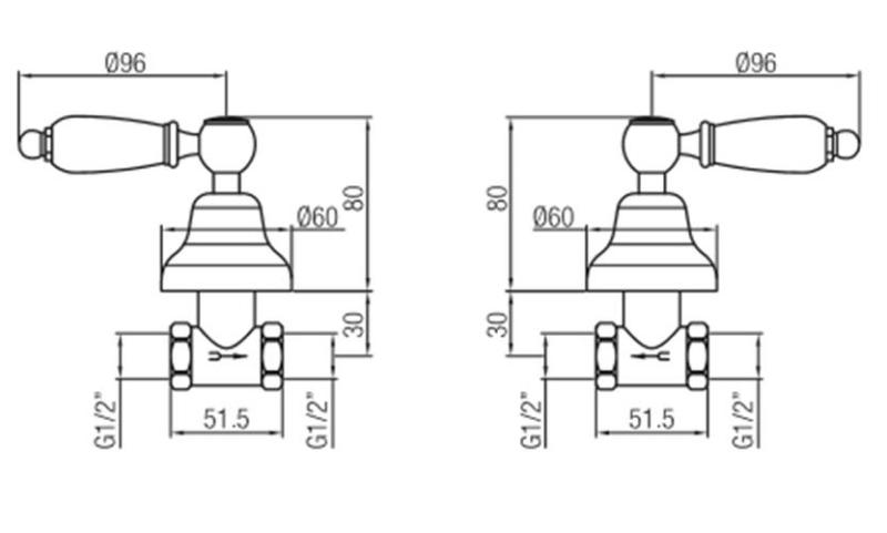 PB Classic Unterputz-Duschgarnitur mit weißen Hebeln Edelstahl 1208854582