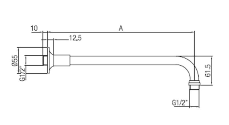 PB Classic Brausearm Bronze 40cm 1208898922
