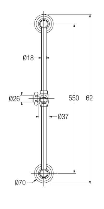 PB Classic Duschstangeset mit Handbrause und Brauseschlauch Bronze 1208899102