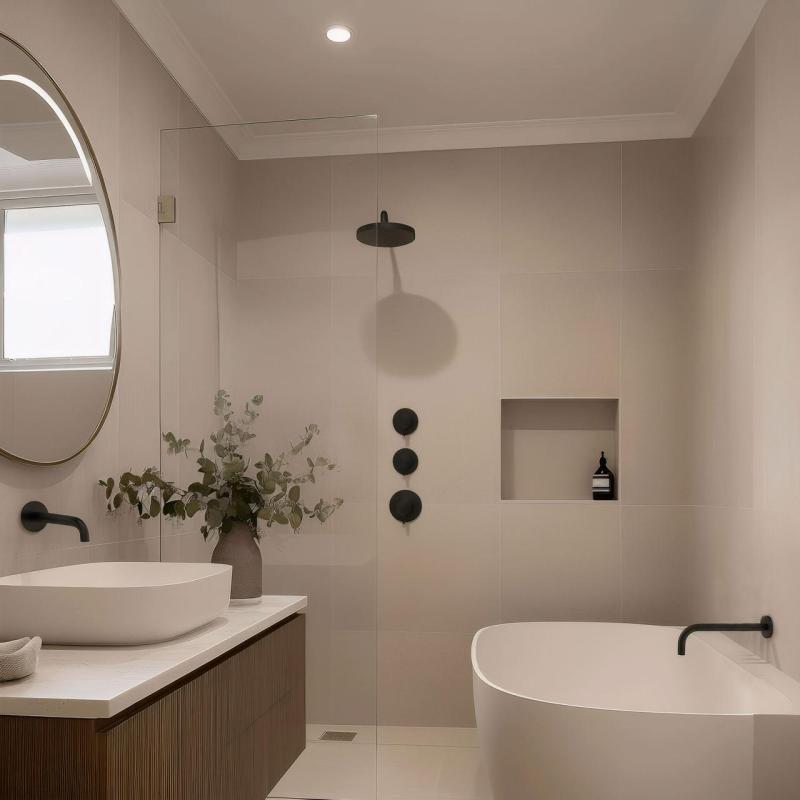 Waterevolution Flow Unterputz-Duschthermostat mit 2 Absperrventilen mattschwarz 1208916222