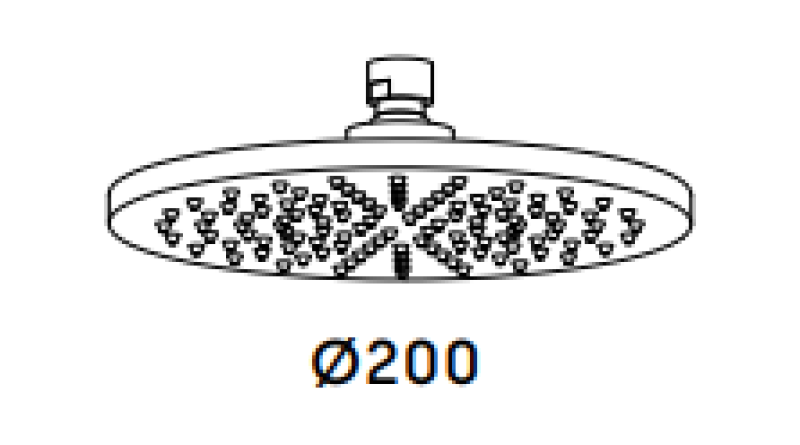 Waterevolution Flow Kopfbrause 200mm gebürstetes Messing T1643LE