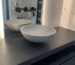 Solid-S Pure Aufsatzwaschbecken, rund, matt, hellgrau, B41 x H14 cm, ohne Überlauf 1208919566