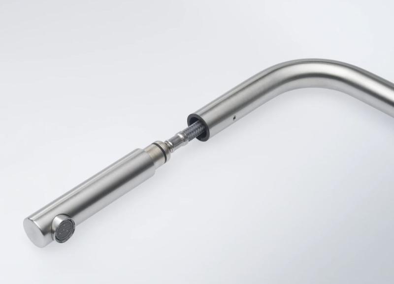 Franke Edelstahl gebürstete Küchenarmatur Atlas Neo ausziehbarer Auslauf Inox 115.0521.438