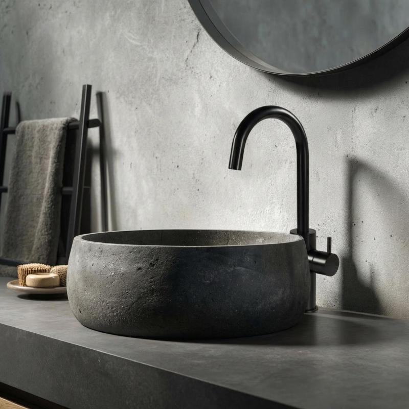 Waterevolution Flow Waschtischarmatur, hohes Modell, Schwarz matt T1121FPR