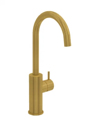 Waterevolution Flow Waschtischarmatur, hohes Modell, gebürstetes Messing T1121FULE