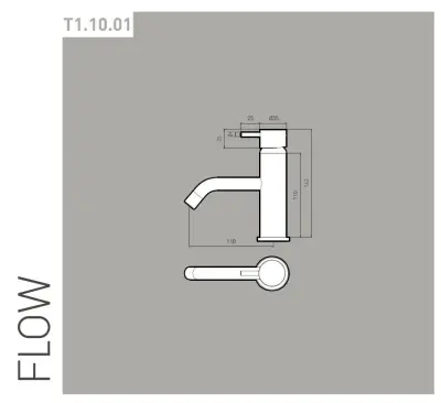 Waterevolution Flow Waschtischarmatur aus gebürstetem Messing T1101ALE