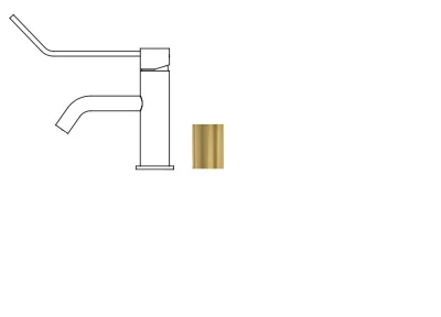 Waterevolution Flow Waschtischarmatur inkl. Click Plug, Messing gebürstet T111LE