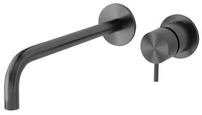 Waterevolution Flow Einbau-Waschtischarmatur PVD Gun Metal mit Auslauf 25 cm T116BME-25