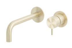 Waterevolution Flow Einbau-Waschtischarmatur PVD Weißgold mit Auslauf 15 cm T116BWGE-15